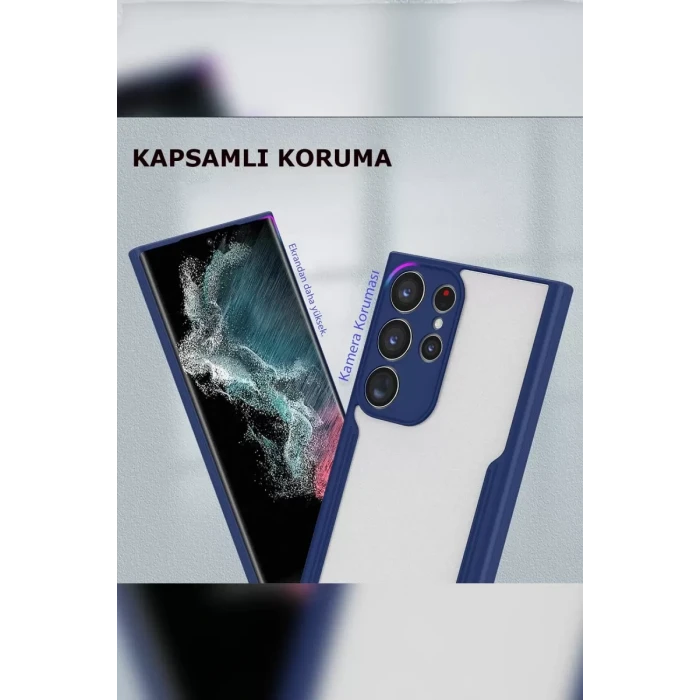 Newface Samsung Galaxy S23 Ultra Kılıf Platin Silikon - Kırmızı