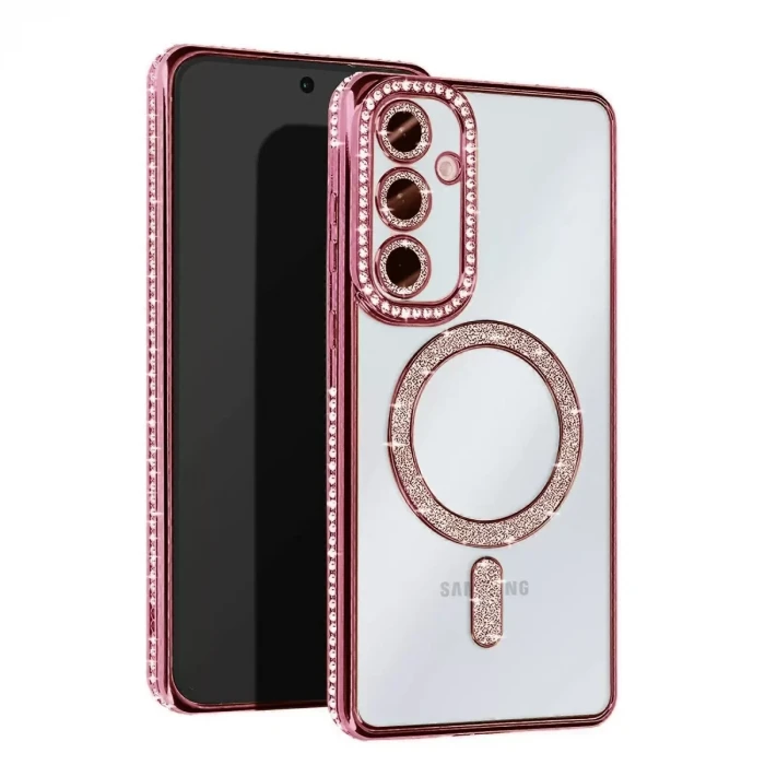 Newface Samsung Galaxy S24 FE Joke Simli Magneticsafe Kılıf - Pembe