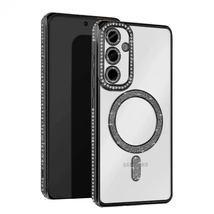 Newface Samsung Galaxy S24 FE Joke Simli Magneticsafe Kılıf - Siyah