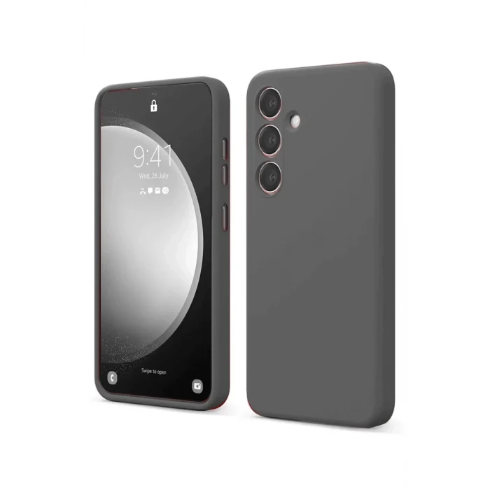 Newface Samsung Galaxy S24 FE Kılıf First Silikon - Gri