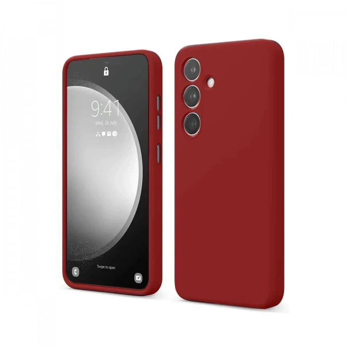 Newface Samsung Galaxy S24 FE Kılıf First Silikon - Kırmızı