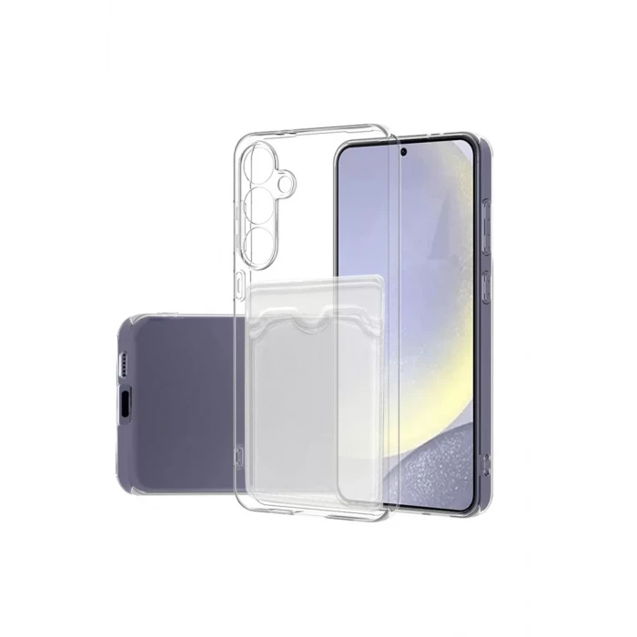 Newface Samsung Galaxy S24 FE Kılıf Kart Şeffaf Silikon - Şeffaf