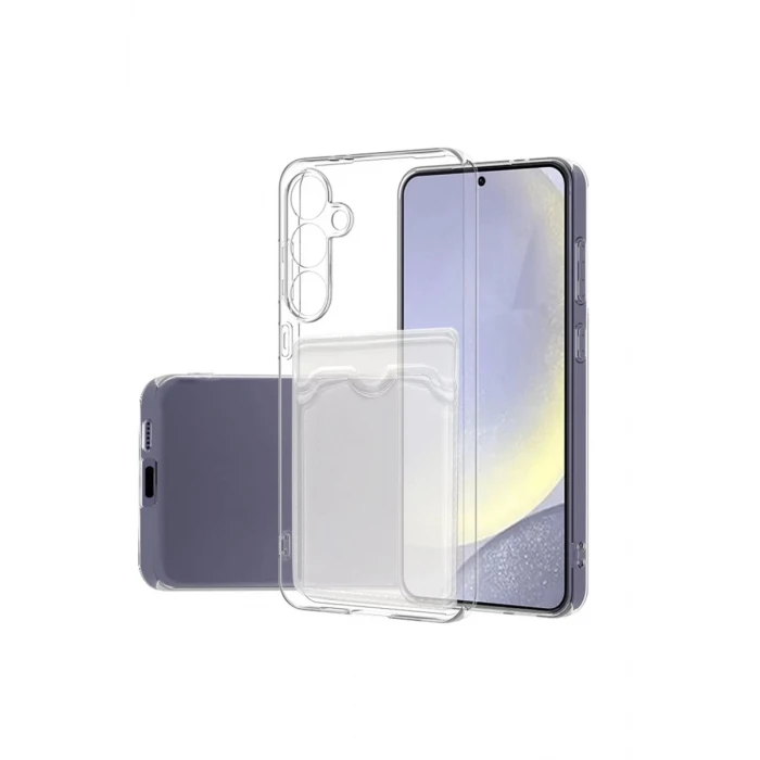 Newface Samsung Galaxy S24 FE Kılıf Kart Şeffaf Silikon - Şeffaf