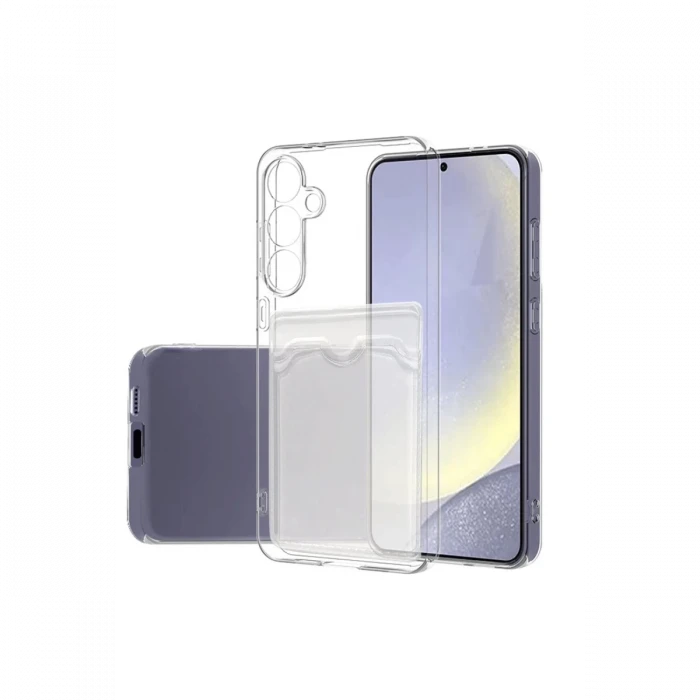 Newface Samsung Galaxy S24 FE Kılıf Kart Şeffaf Silikon - Şeffaf