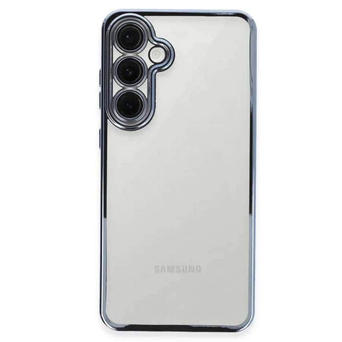 Newface Samsung Galaxy S24 FE Kılıf Razer Lensli Silikon - Lacivert