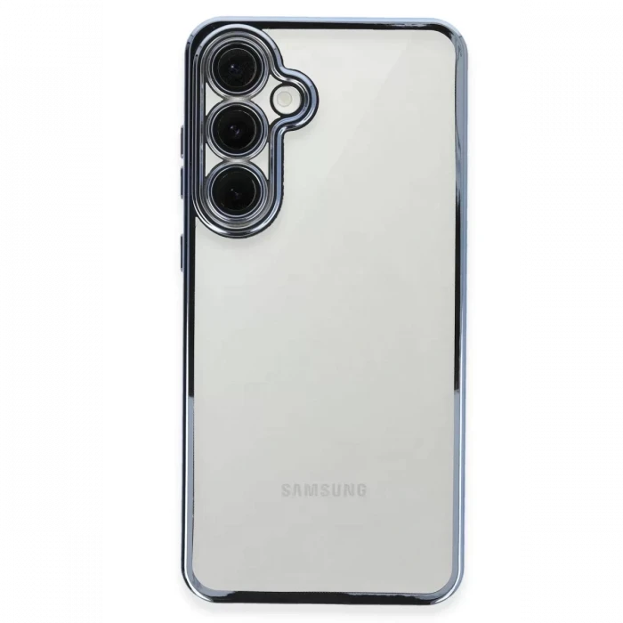 Newface Samsung Galaxy S24 FE Kılıf Razer Lensli Silikon - Lacivert