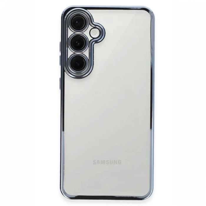 Newface Samsung Galaxy S24 FE Kılıf Razer Lensli Silikon - Lacivert