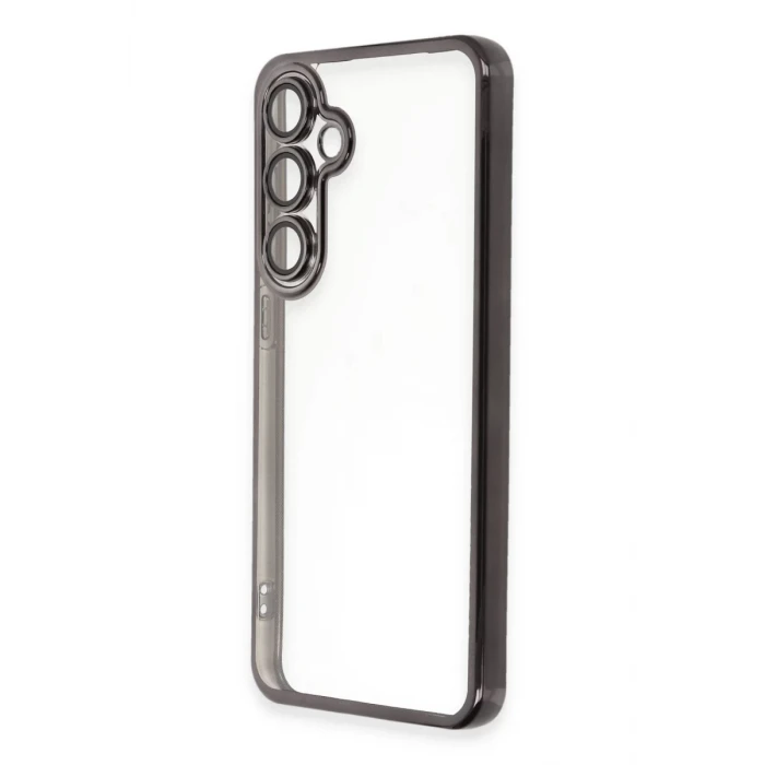 Newface Samsung Galaxy S24 FE Kılıf Razer Lensli Silikon - Siyah