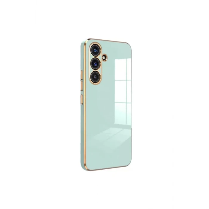 Newface Samsung Galaxy S24 FE Kılıf Volet Silikon - Açık Yeşil
