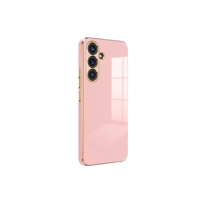 Newface Samsung Galaxy S24 FE Kılıf Volet Silikon - Pembe