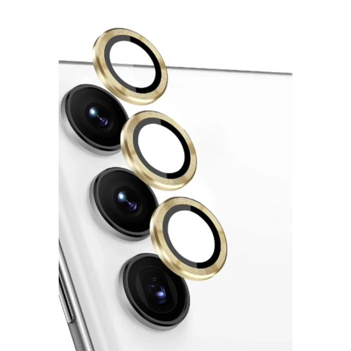 Newface Samsung Galaxy S24 FE Raze Metal Kamera Lens - Sarı