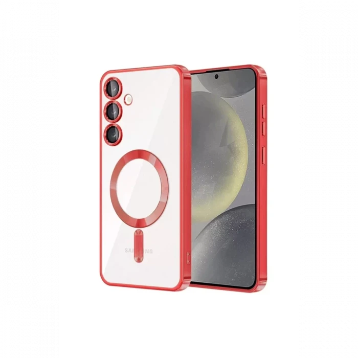 Newface Samsung Galaxy S24 Kılıf Kross Magneticsafe Kapak - Kırmızı