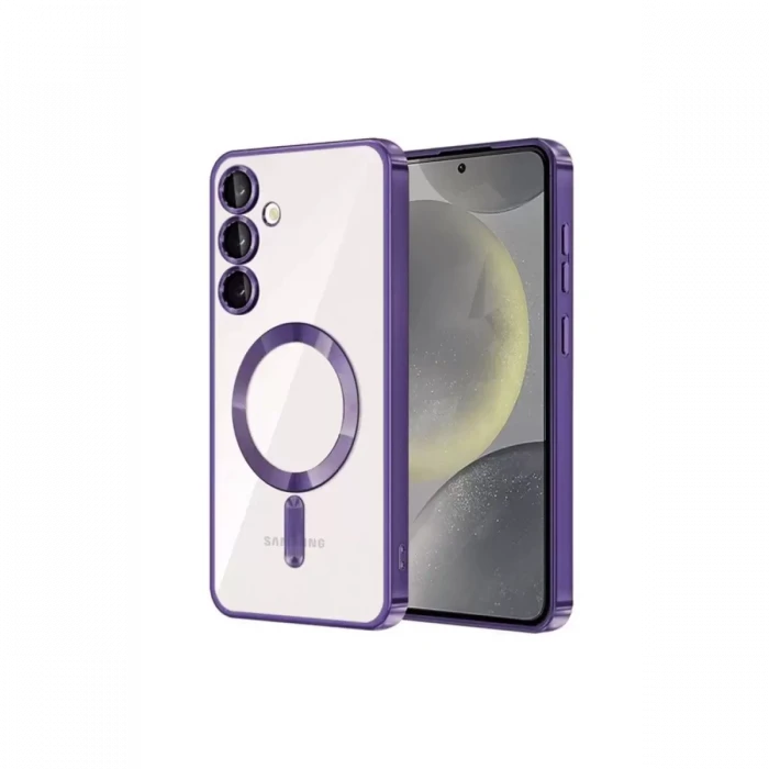 Newface Samsung Galaxy S24 Kılıf Kross Magneticsafe Kapak - Mor