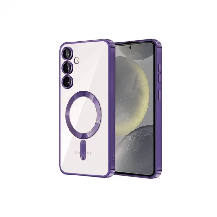 Newface Samsung Galaxy S24 Kılıf Kross Magneticsafe Kapak - Mor