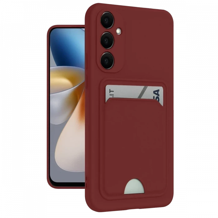 Newface Samsung Galaxy S24 Plus Kelvin Kartvizitli Silikon - Bordo