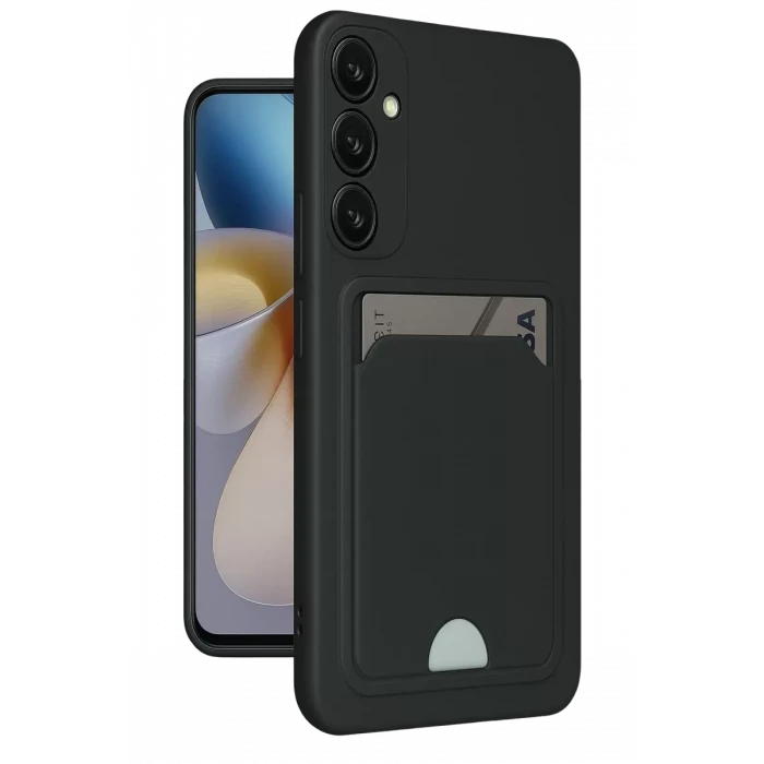 Newface Samsung Galaxy S24 Plus Kelvin Kartvizitli Silikon - Siyah
