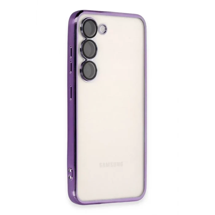 Newface Samsung Galaxy S24 Plus Kılıf Razer Lensli Silikon - Mor