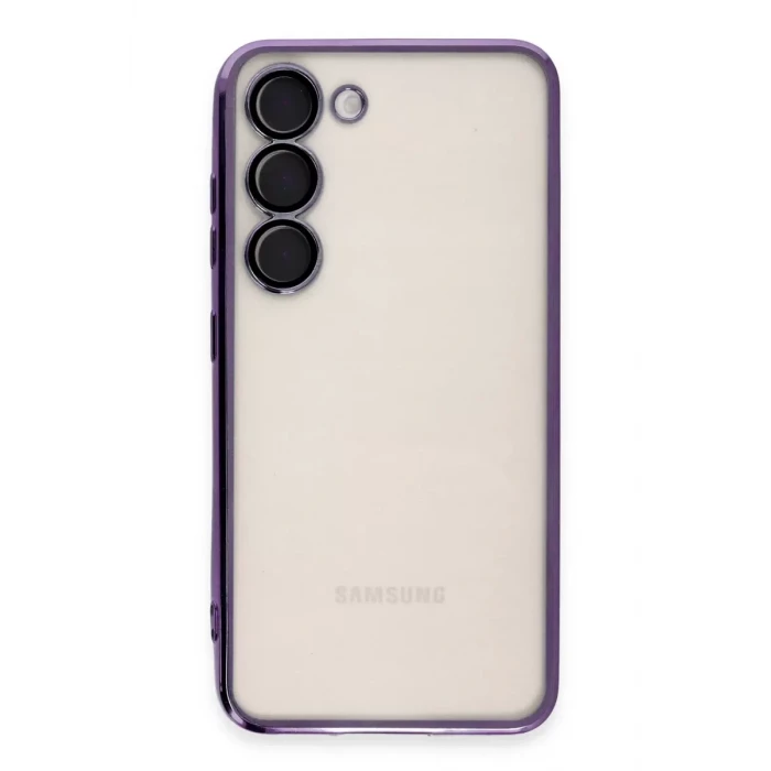 Newface Samsung Galaxy S24 Plus Kılıf Razer Lensli Silikon - Mor