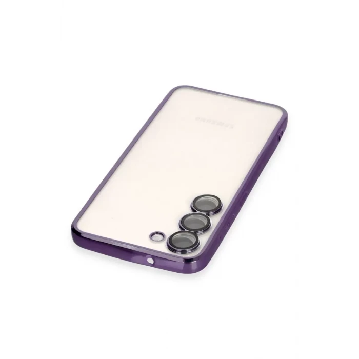 Newface Samsung Galaxy S24 Plus Kılıf Razer Lensli Silikon - Mor