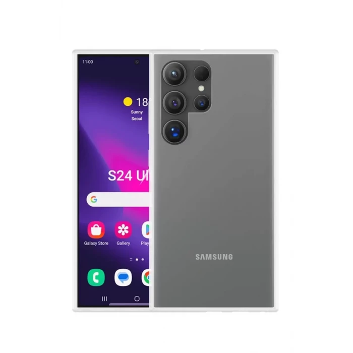 Newface Samsung Galaxy S24 Ultra Kılıf Lüx Şeffaf Silikon