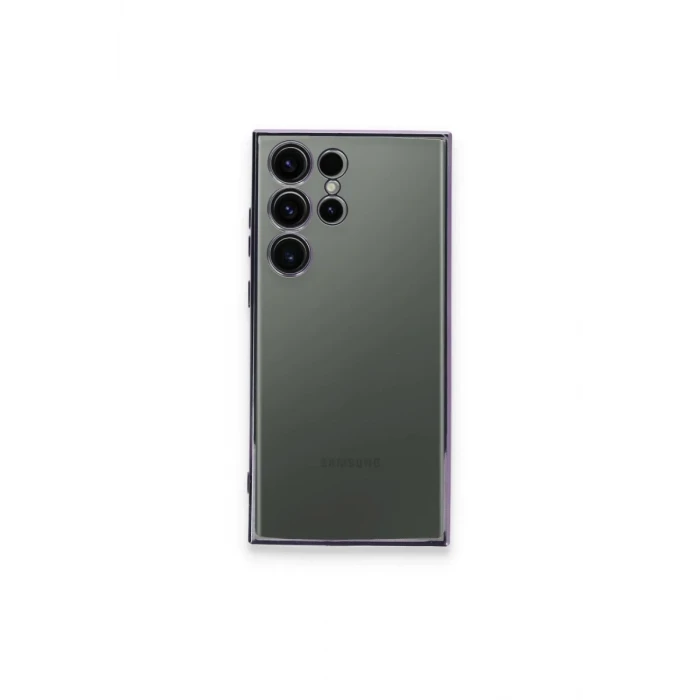 Newface Samsung Galaxy S24 Ultra Kılıf Razer Lensli Silikon - Siyah