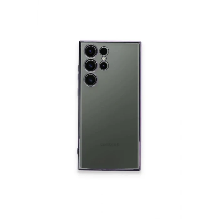 Newface Samsung Galaxy S24 Ultra Kılıf Razer Lensli Silikon - Siyah