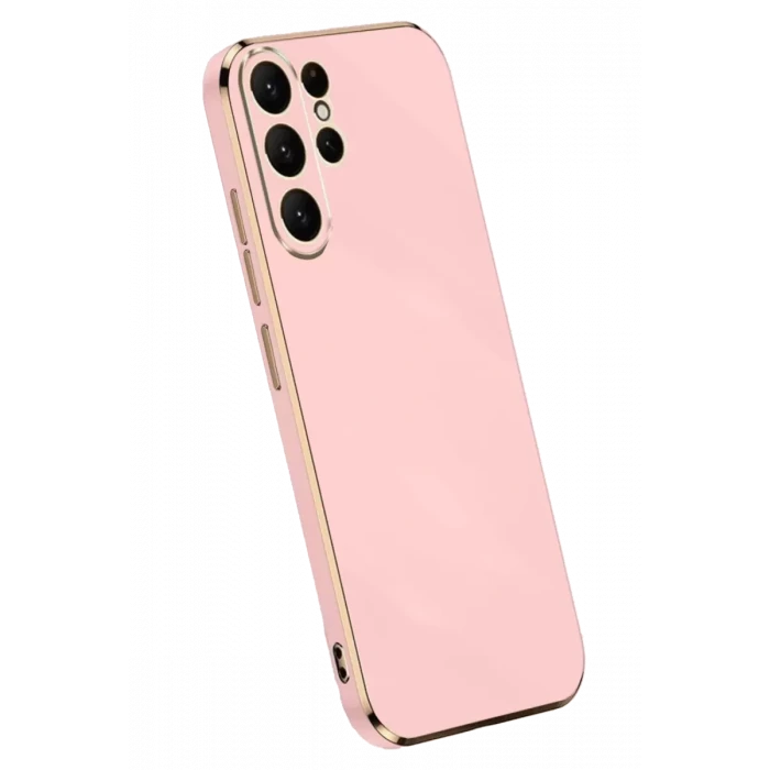 Newface Samsung Galaxy S24 Ultra Kılıf Volet Silikon - Pembe