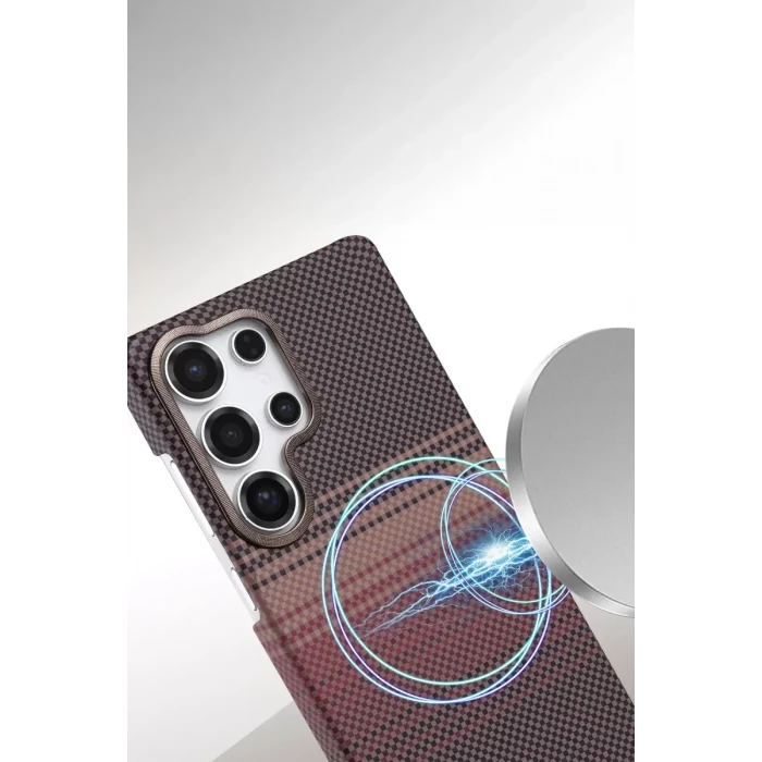 Newface Samsung Galaxy S24 Ultra Vega Magsafe Kapak - Kırmızı