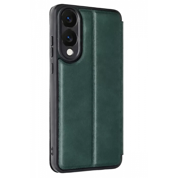 Newface Samsung Galaxy S25 Edge Flip Cover - Koyu Yeşil