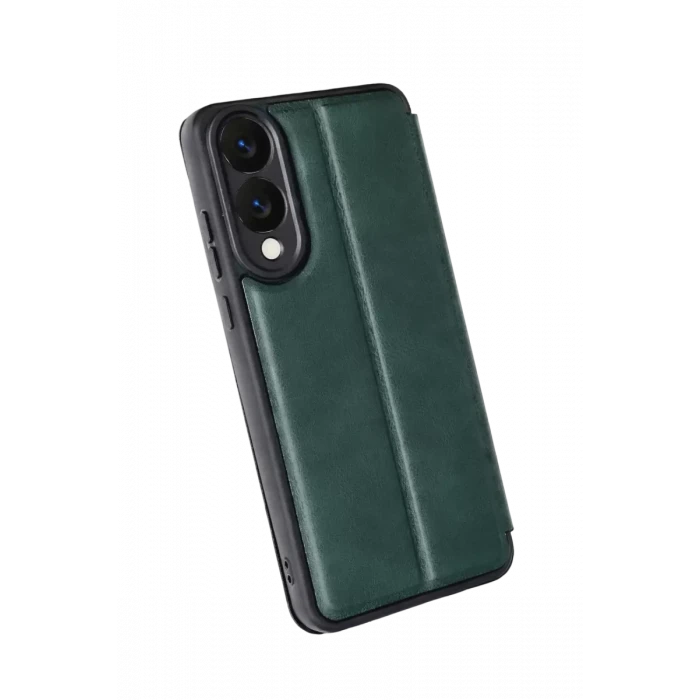 Newface Samsung Galaxy S25 Edge Flip Cover - Koyu Yeşil