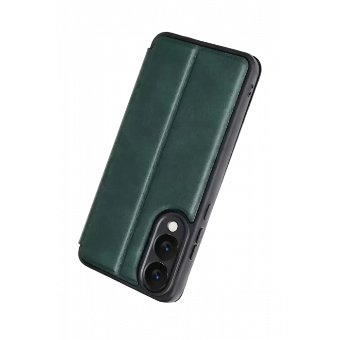 Newface Samsung Galaxy S25 Edge Flip Cover - Koyu Yeşil