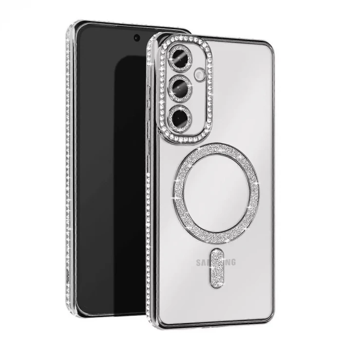 Newface Samsung Galaxy S25 Edge Joke Simli Magneticsafe Kılıf - Gümüş