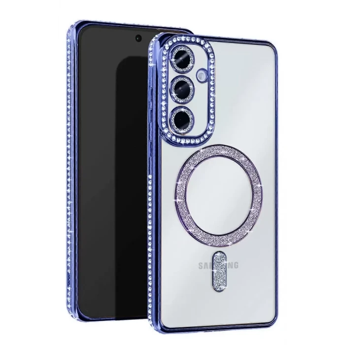Newface Samsung Galaxy S25 Edge Joke Simli Magneticsafe Kılıf - Mavi