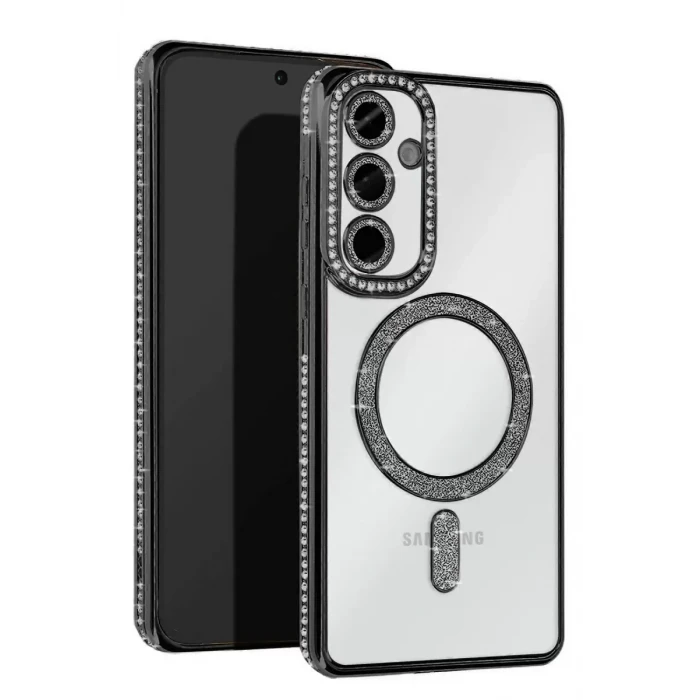 Newface Samsung Galaxy S25 Edge Joke Simli Magneticsafe Kılıf - Siyah