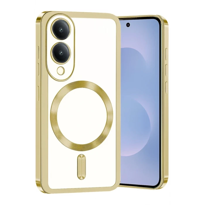Newface Samsung Galaxy S25 Edge Kross Magneticsafe Kapak - Gold