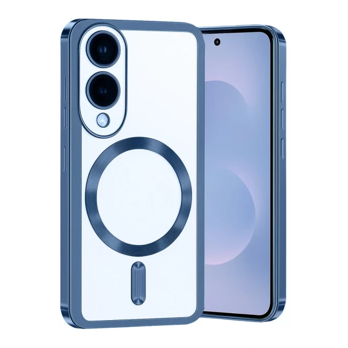 Newface Samsung Galaxy S25 Edge Kross Magneticsafe Kapak - Sierra Blue