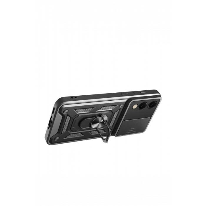 Newface Samsung Galaxy S25 Edge Pars Lens Yüzüklü Silikon - Siyah