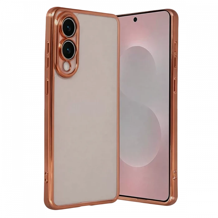 Newface Samsung Galaxy S25 Edge Razer Lensli Silikon - Çöl Titanyum