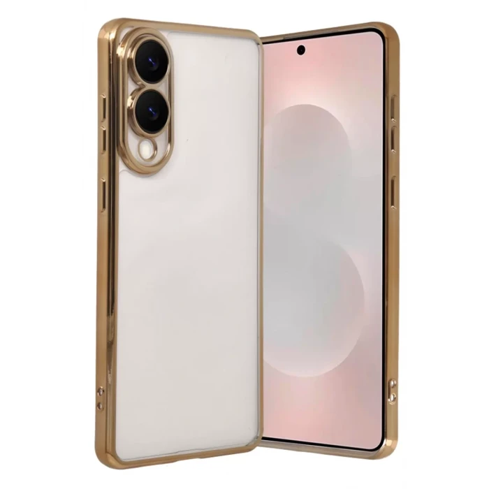 Newface Samsung Galaxy S25 Edge Razer Lensli Silikon - Gold