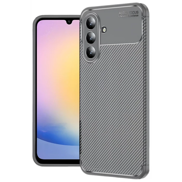 Newface Samsung Galaxy S25 FE Auto Focus Karbon Kapak - Gri