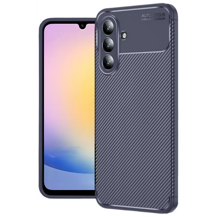 Newface Samsung Galaxy S25 FE Auto Focus Karbon Kapak - Lacivert