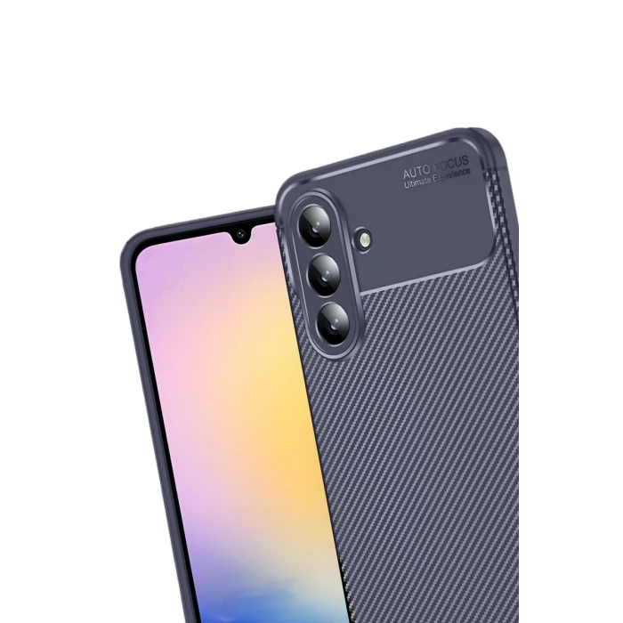 Newface Samsung Galaxy S25 FE Auto Focus Karbon Kapak - Lacivert
