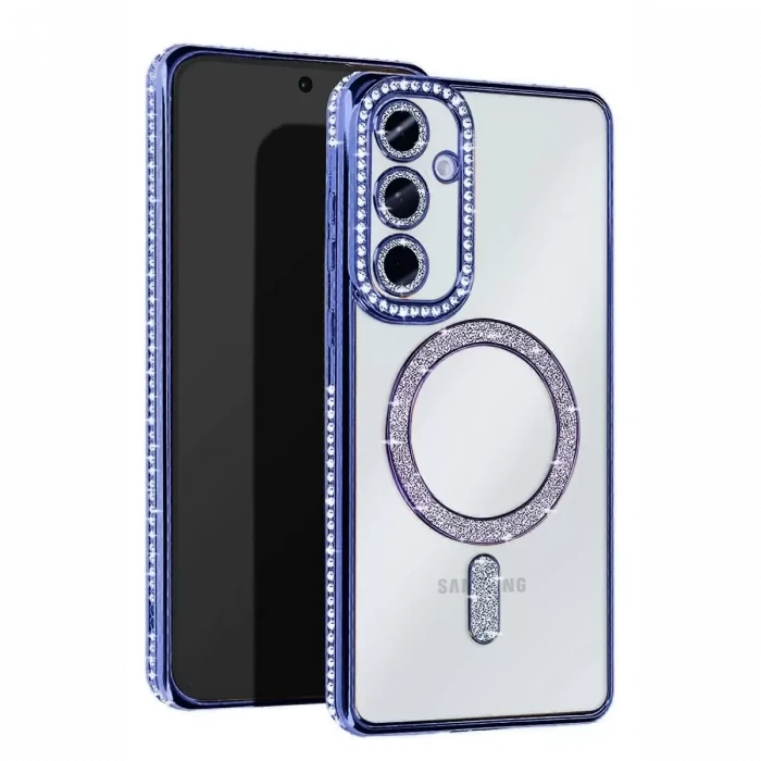 Newface Samsung Galaxy S25 FE Joke Simli Magneticsafe Kılıf - Mavi