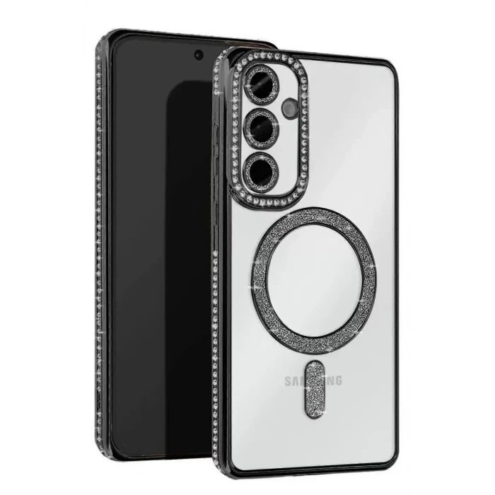 Newface Samsung Galaxy S25 FE Joke Simli Magneticsafe Kılıf - Siyah