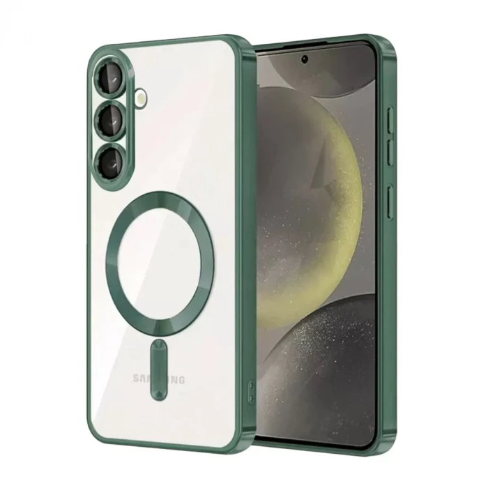 Newface Samsung Galaxy S25 FE Kross Magneticsafe Kapak - Koyu Yeşil