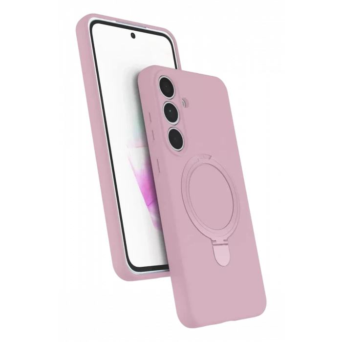 Newface Samsung Galaxy S25 FE Regal Magsafe Standlı Kapak - Açık Pembe