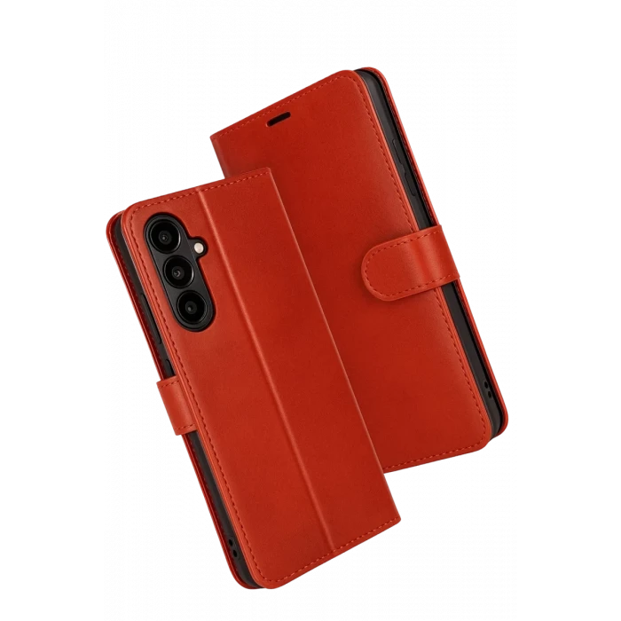 Newface Samsung Galaxy S25 FE Trend S Plus Kapaklı Kılıf - Kırmızı