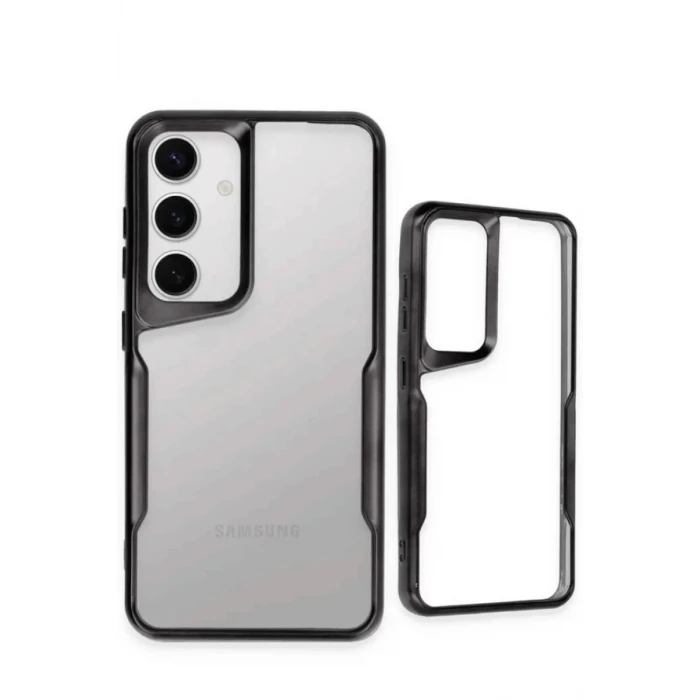 Newface Samsung Galaxy S25 Kılıf Boyi Silikon Kapak - Siyah