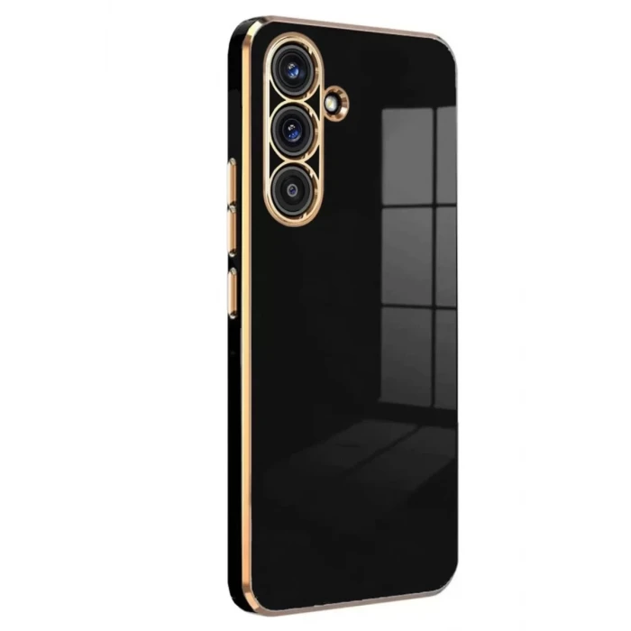 Newface Samsung Galaxy S25 Kılıf Volet Silikon - Siyah