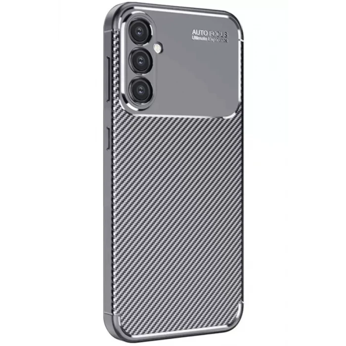 Newface Samsung Galaxy S25 Plus Kılıf Auto Focus Karbon Kapak - Gri